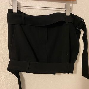 Ann Demuelemeesteer mini skirt black size 38 chic